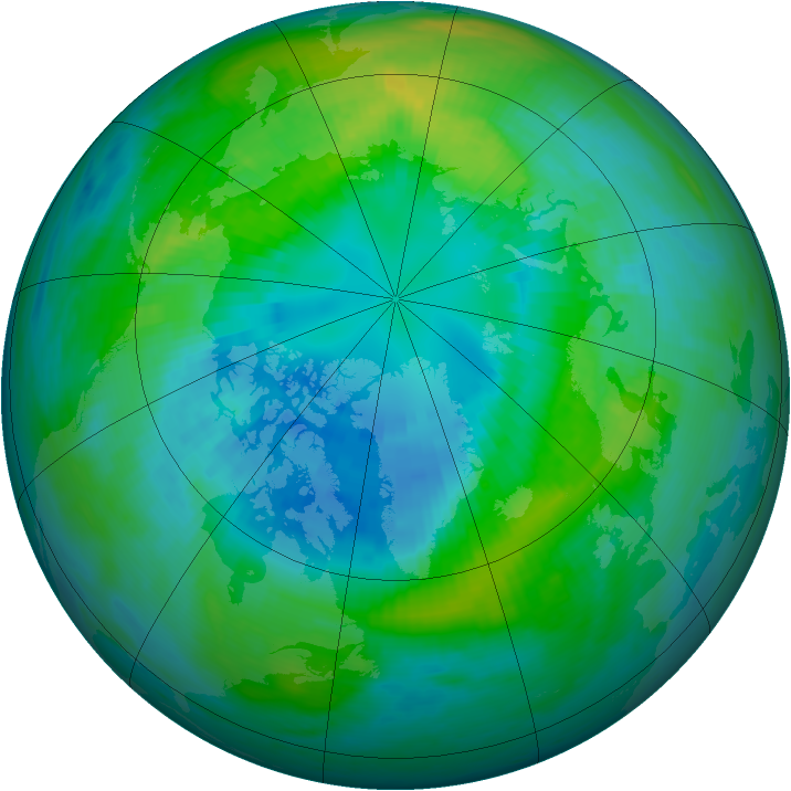 Arctic ozone map for 08 October 1981